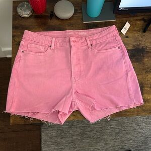 NEVER BEEN WORN pink size 14 denim shorts